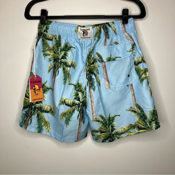 NWT THE ENDLESS SUMMER Palm Tree Swim Trunks 17" Medium - Picture 2 of 5